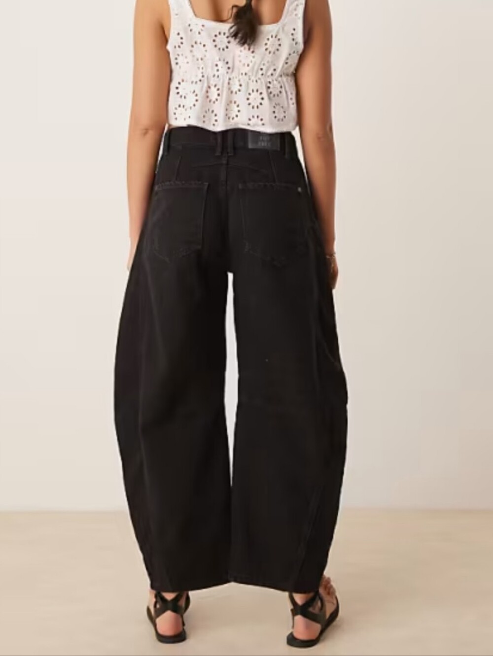 Free People We The Free Lucky You Mid Rise Barrel Soundwave - Picture 16 of 16